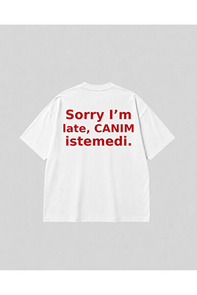 SVART WEAR My Dear I Didn'T Ask for It Written Back Print Oversize White Unis...