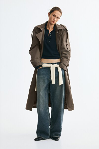 H&M Oversize Gabardin Trençkot