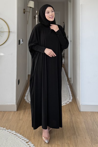 SaklıButik Hafsa Kendinden Başörtülü Namazlık Elbise