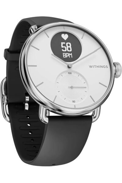 Withings ساعة سكان واتش الذكية الهجينة مع وظائف تخطيط القلب ومعدل ضربات القلب...