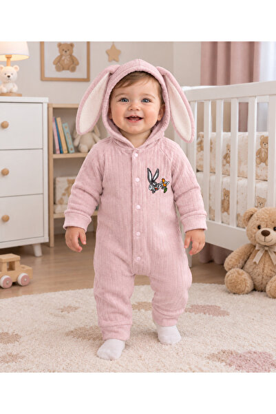 Baby Mii Tavşan Kulaklı Kapüşonlu Tulum
