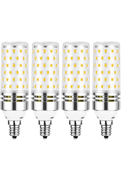 KASTWAVE E12 LED Candelabra Chandelier Bulbs (4 Pack) - 16W Warm White 3000K,...
