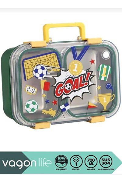 senacacollection 750 ml Two-Compartment Stainless Steel Lunch Box with Handle...