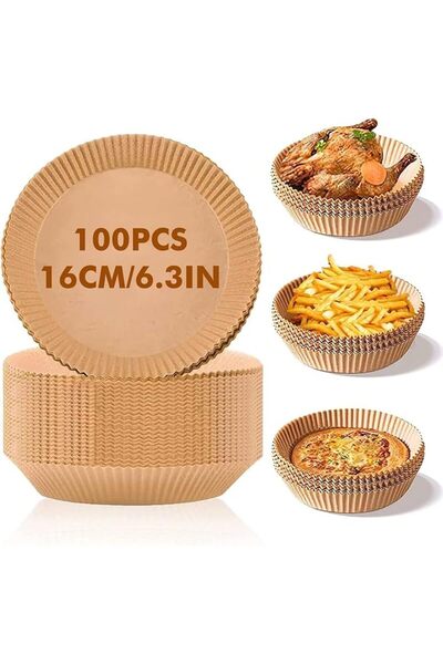 GENERAL 100PCS Air Fryer Paper Liners, Non-Stick Disposable Air Fryer Liners,...