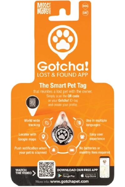 Max & Molly Urban Pets Gotcha Smart Pet ID Tag for Easily Attaches to Dog Cat...