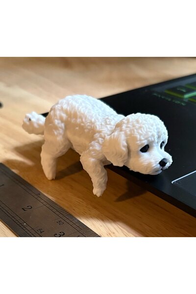 MORROW WORKS Kenardan Sarkan Sevimli Poodle (Kaniş) Figürü – Raf Süsü