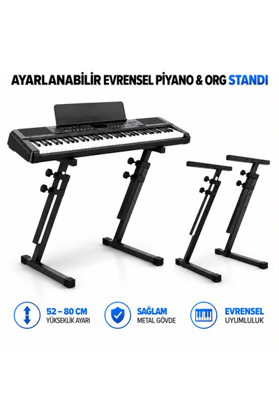 MultiZone Ayarlanabilir Evrensel Piyano Org Standı Z Tipi Metal Klavye Sehpas...