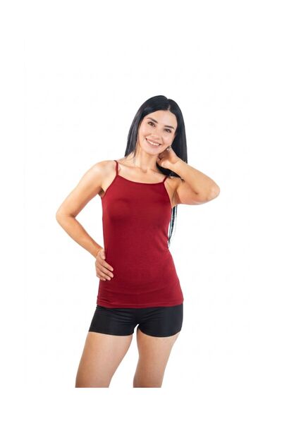 Lonca Tekstil Bamboo String Strap Women's Tank Top Package Includes Single Item