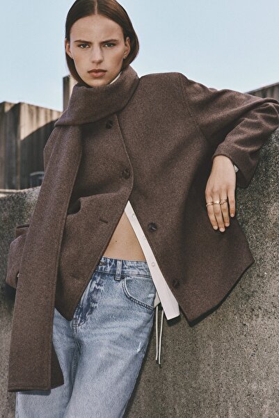 H&M Atkı Detaylı Ceket