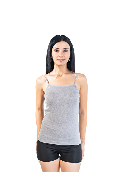 Lonca Tekstil Bamboo String Strap Women's Tank Top Package Includes Single Item