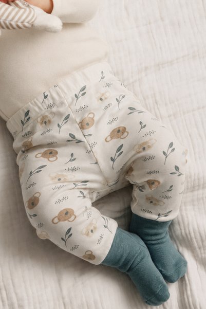 Mother Love 100% Organic Cotton Socks Baby Bottom Pajamas Koala