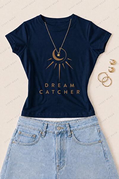 SVART WEAR Women's Dream Catcher Printed Cotton Lycra Slim Fit Body T-Shirt -...