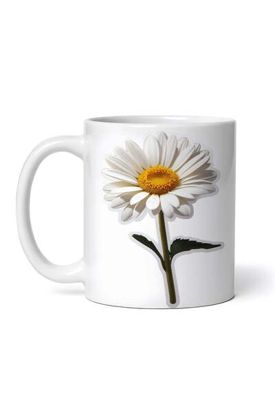 INOVATIX Personalized white mug, Daisy flower, INOVATIX®. 330ml