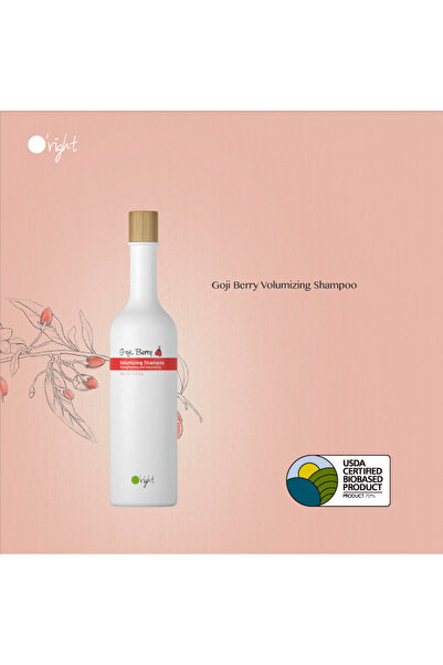 O'right Goji Berry Volumizing Shampoo İnce Telli ve Sönük Saçlar İçin Hacim Veren Goji Özlü Şampuan, 400 ml