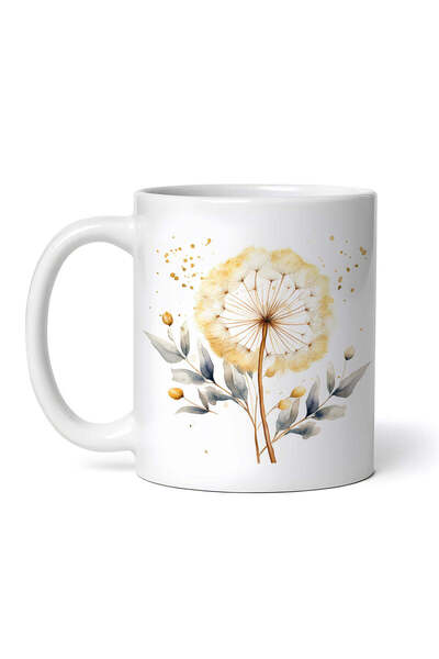 INOVATIX Personalized white mug, Shaken Dandelion, INOVATIX®. 330ml
