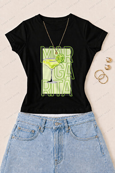 SVART WEAR Γυναικείο μπλουζάκι Margarita με γραφικό σχέδιο από βαμβάκι Lycra ...