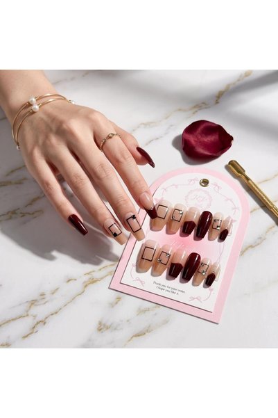 GENRE 186- Gig Nails Extreme Elegance Nails 3D Shiny Crystal Fragments Handmade