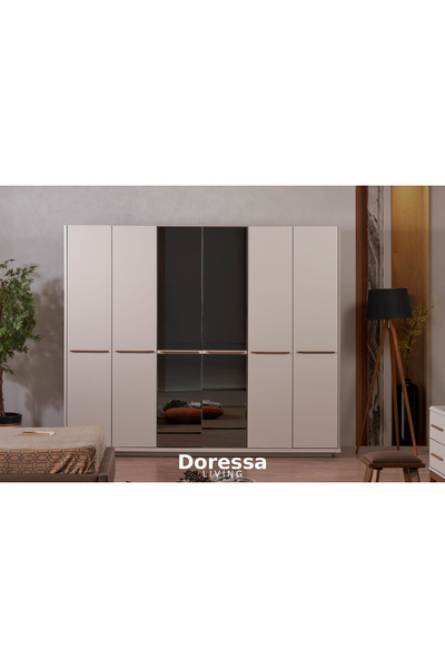 Doressa Living Zeta 6 Kapılı Aynalı Gardırop