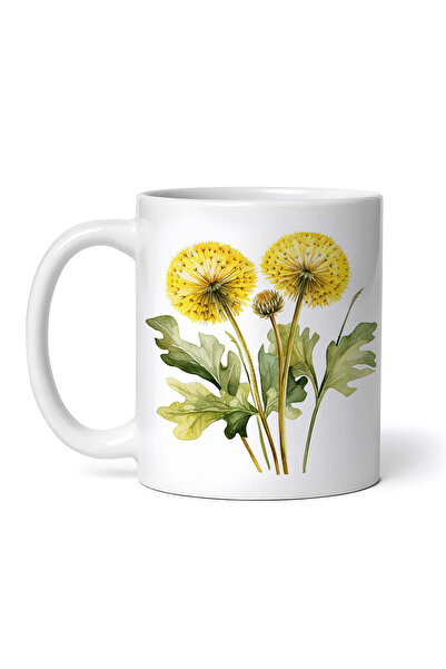 INOVATIX Personalized white mug, Dandelions with buds, INOVATIX®. 330ml
