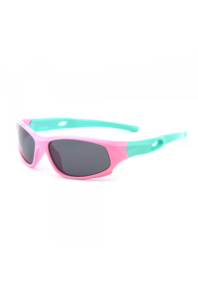 Techsuit Kids Sports Sunglasses 816-C3, Polarized, Pink Green