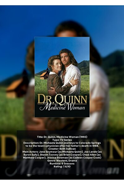 OEM Poster Infografic Dr. Quinn, Femeia Medic, Design Vintage, Carton 250g, A4