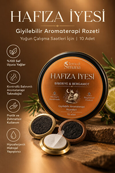 Yoğun Çalışma Saatleri İçin Giyilebilir Aromaterapi Rozeti - Hafıza İyesi 10'lu