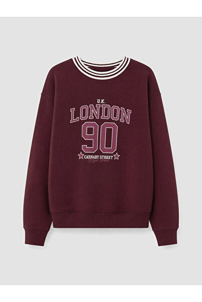 LC Waikiki Plum London Printed Girls' Sweatshirt