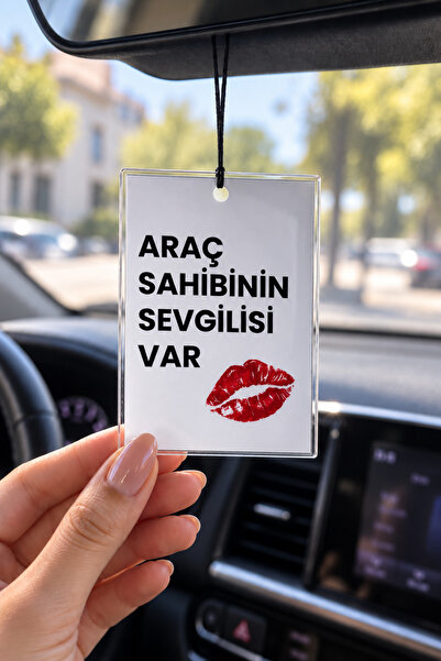 Araç Sahibinin Sevgilisi Var, Dikiz Aynası Süsü, Mini Buket, Sevgiliye hediye, Sevgililer Günü