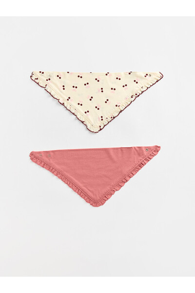 LC Waikiki Rmz Gi̇yi̇m Farkiyla Baby Girl Bib 2-Pack