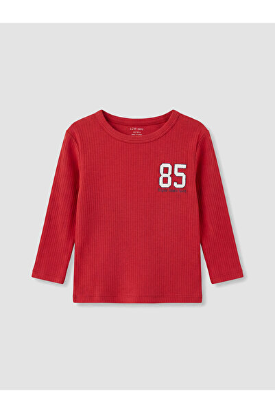LC Waikiki Two Mt Shop Quality Lcw Baby Red Oval Collar Baby Boy T-Shirt