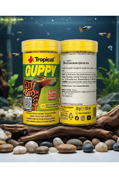 Genel Markalar Guppy Tropical Lepistes Canlı Doğuran Balık Yemi