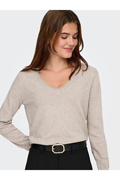 ONLY Onlloyal Knitted Beige Women's Sweater 15368957