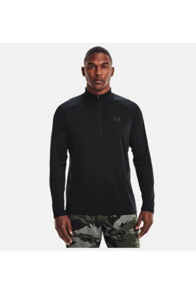 Under Armour Ua Tech 2.0 1/2 Zip Black Men's Long Sleeve T-Shirt 1328495-001