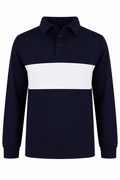 trender Pieced Navy Blue Men's Sweatshirt 2010