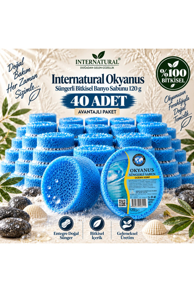 Dermolive Internatural Ocean Sponge Herbal Bath Soap 40 Pack (40 X 120 g)