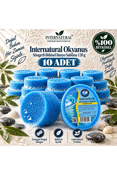 Dermolive Internatural Ocean Sponge Herbal Bath Soap 10 Pack (10 X 120 g)