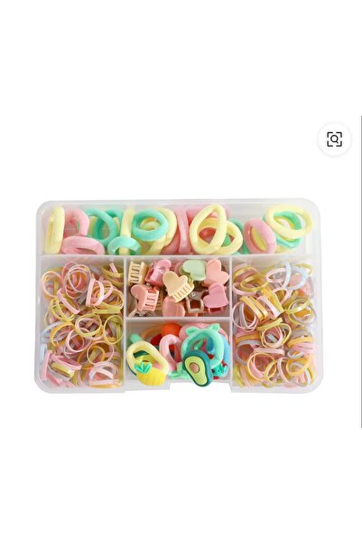Rapunzel Accessories 350 Parça Kız Çocuk Toka Seti Çoklu saç Lastiği mini man...