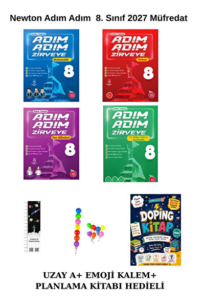 Newton Yayınları Newton 8. Sınıf Adım Adım Matematik -Fen Bilimleri - Türkçe ...