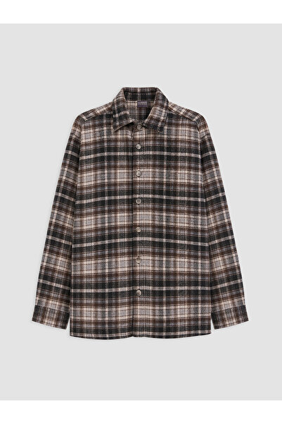 LC Waikiki Two Mt Shop Quality Lcw Kids Brown Plaid Boys' Shirt