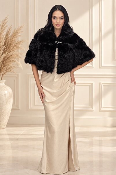 FashionForYou Οικολογική γούνα Εστρέλα, με ένθετα που μοιάζουν με δέρμα και γ...