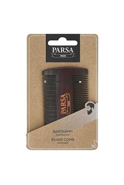 PARSA Ανδρική χτένα γενειάδας καφέ διπλής όψης