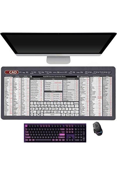CozyNook لوحة ماوس لاختصارات إكسل 80 × 30 سم، لوحة مكتب كبيرة غير قابلة للانزلاق