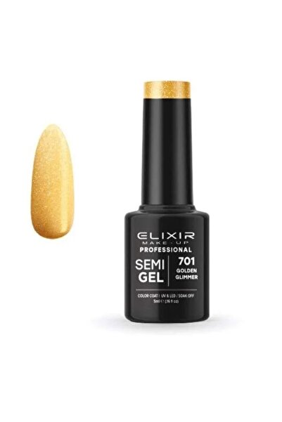 Elixir Επαγγελματικό Ημι-τζελ Ημι-μόνιμο Βερνίκι Νυχιών 701 Χρυσή Λάμψη Έντον...