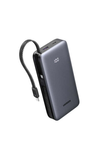 Ugreen Εξωτερική μπαταρία PB528 (55985B), 2x ενσωματωμένα καλώδια, Γρήγορη φό...