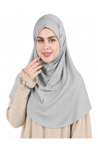 Linda Hijab Elegant Hijab for Women – Floral Embellished Modest Islamic Heads...