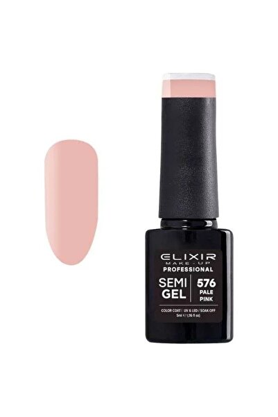 Elixir Επαγγελματικό Ημι-τζελ Μόνιμο Βερνίκι Νυχιών 576 Απαλό Ροζ 5ml