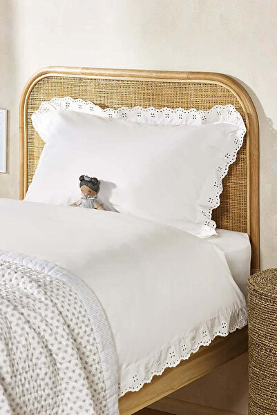 THE WHITE COMPANY Broderie Organic Cotton Children's Duvet Cover Set - White,...