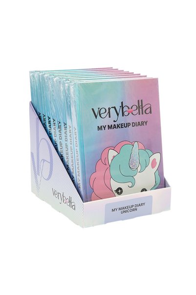 Very Bella Makyaj Günlüğü Seti - Unicorn Desenli Günlük ve Çocuk Makyaj Malze...