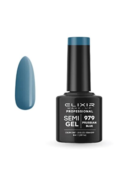 Elixir Επαγγελματικό Ημιμόνιμο Βερνίκι Νυχιών Τύπου Ημι-τζελ 979 Μπλε της Πρω...