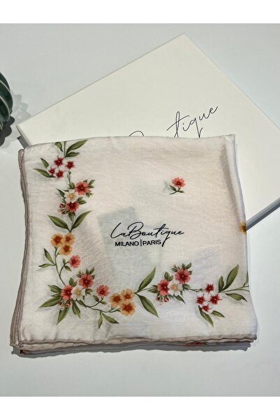 LA BOUTIQUE Organik Güz Yaz Serinliği Desenli Eşarp